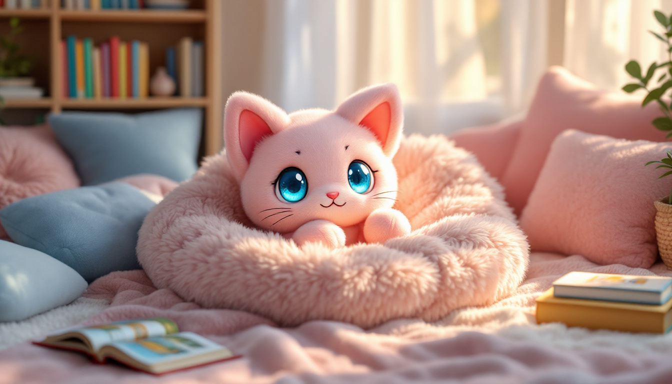 plongez dans l'univers moelleux de la peluche mew, un compagnon doux et câlin qui saura séduire les petits et les grands. offrez-vous un moment de tendresse et de réconfort avec cette adorable peluche qui incarne la magie et la douceur.
